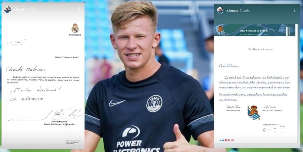 Real Madryt życzy Boguszowi powrotu do zdrowia. 20-latek otrzymał piękne listy Obraz wpisu