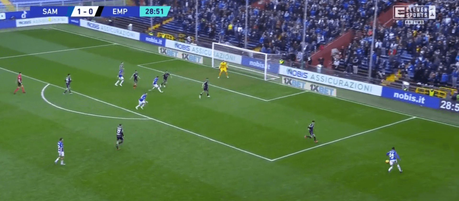 Quagliarella schodzi na przerwę z dubletem. Bereszyński z asystą [WIDEO] Obraz wpisu