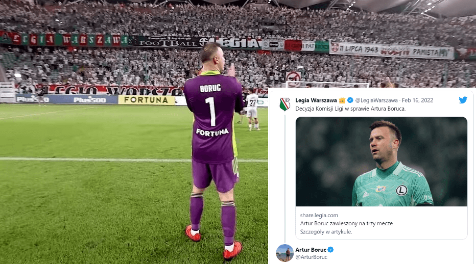 Artur Boruc został zawieszony na trzy mecze ligowe. Wymowna reakcja bramkarza Legii Obraz wpisu