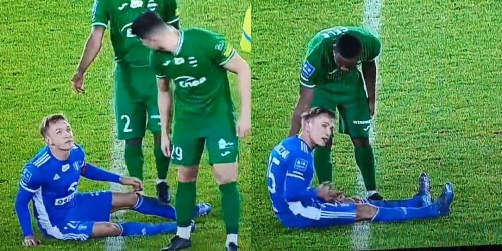 Brzydkie zachowanie Rzeźniczaka. Obrzydliwy gest w kierunku piłkarza Radomiaka [WIDEO] Obraz wpisu