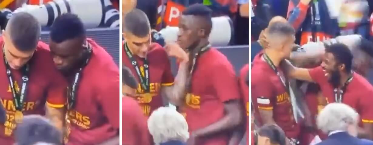 Napięcie wśród piłkarzy AS Romy. Doszło do sprzeczki po zwycięstwie w LKE [WIDEO] Obraz wpisu