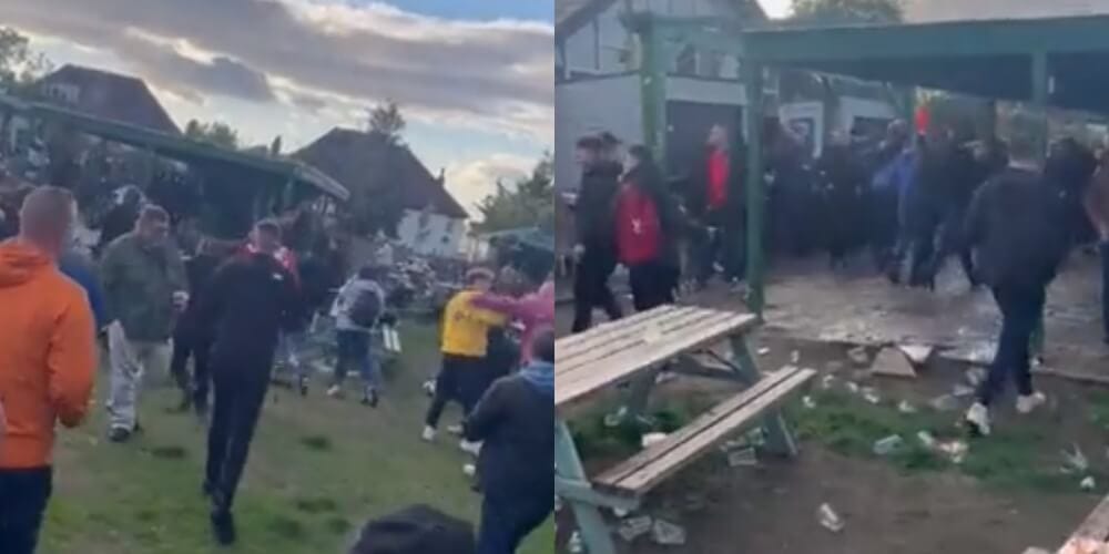 Skandal kibicowski przed hitem Ligi Narodów. Kibole napadli na pub z maczetami [WIDEO] Obraz wpisu