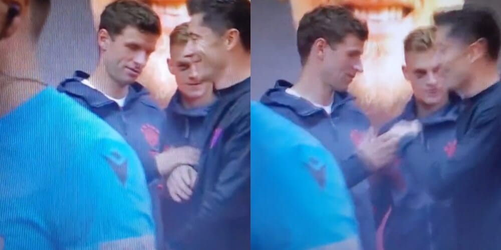 Muller nie przywitał się z Lewandowskim. „Zimne” spotkanie przed meczem [WIDEO] Obraz wpisu