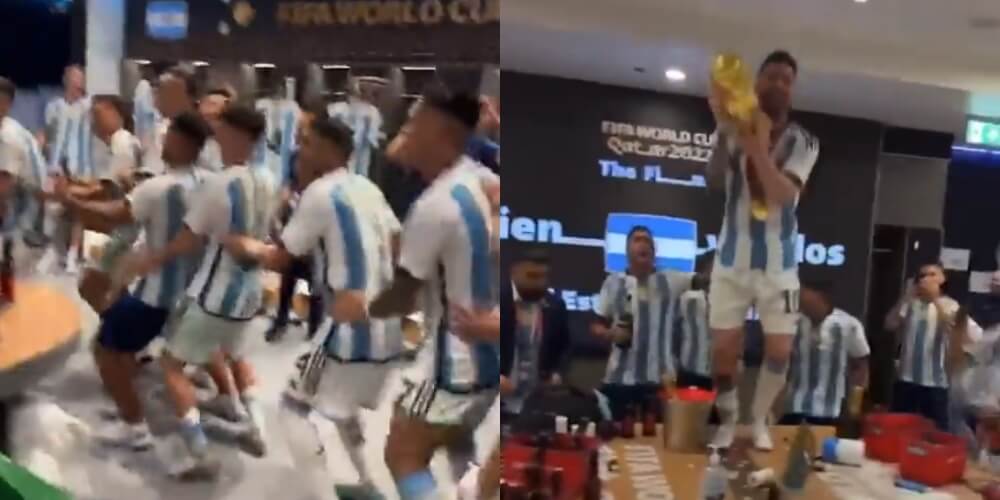 Szalone świętowanie w argentyńskiej szatni. „Minuta ciszy dla Mbappe!” [WIDEO] Obraz wpisu