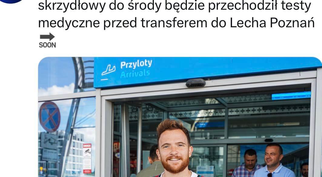 Lech Poznań przeprowadza mocny transfer. Piłkarz jest już w Poznaniu! Obraz wpisu