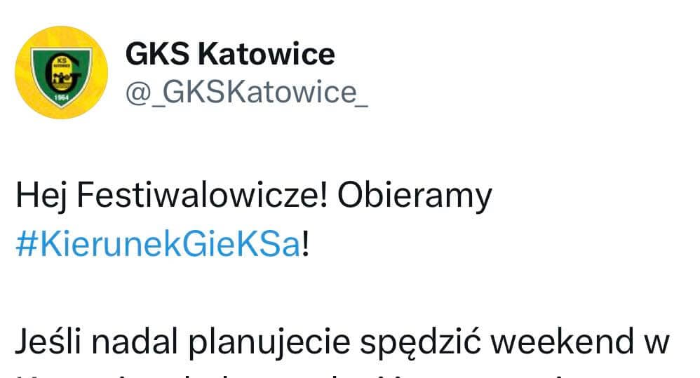Ciekawa inicjatywa GKS-u Katowice. Darmowy bilet dla festiwalowiczów Obraz wpisu