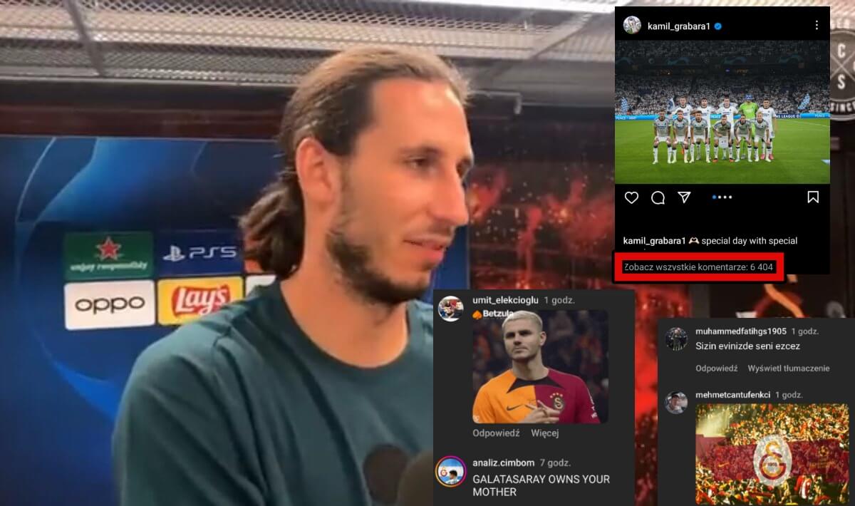 Turecki najazd na Instagramie Kamila Grabary. Kibice Galatasaray opanowali komentarze Obraz wpisu