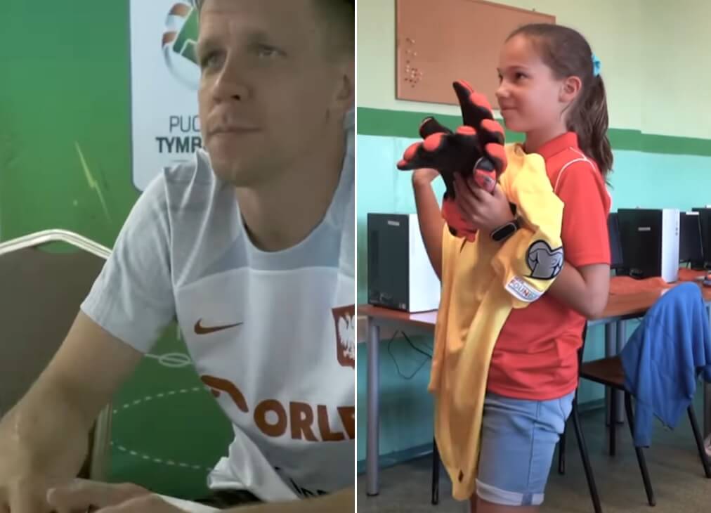 Wojciech Szczęsny spełnił obietnicę. Podarował swojej młodej fance obiecane rękawice [WIDEO] Obraz wpisu