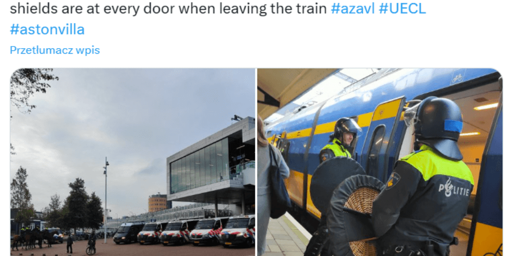 Znowu działo się w Alkmaar! Liczne interwencje policji, starcie w pociągu i wyrzucony transparent [WIDEO] Obraz wpisu
