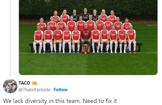 Kibice kobiecej drużyny Arsenalu zarzucili klubowi… brak różnorodności rasowej wśród zawodniczek. „Trzeba to naprawić” Obraz wpisu