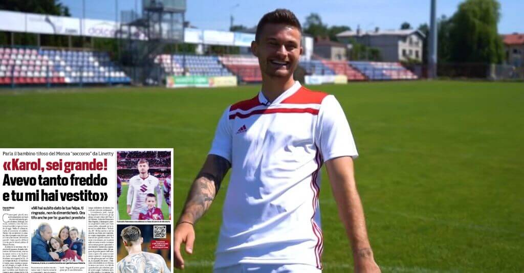 Włosi zachwyceni Karolem Linettym! Piękny gest Polaka odbił się szerokim echem Obraz wpisu