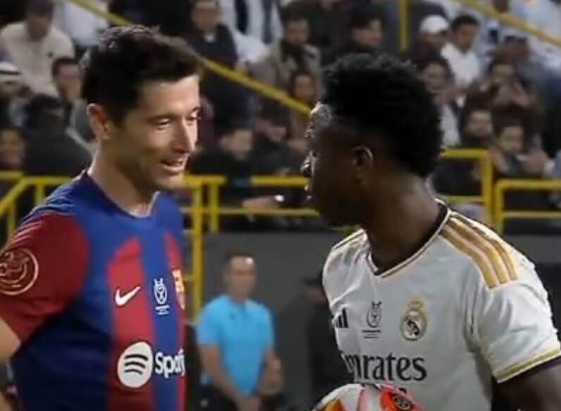 Robert Lewandowski próbował wyprowadzić Viniciusa z równowagi. „Ty strzelasz? Ty?” Obraz wpisu
