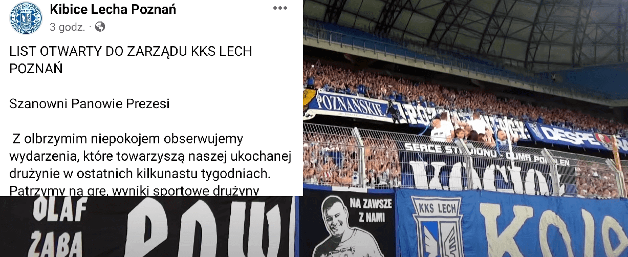 Kibice Lecha mają dość. Liczą na zmiany w przypadku porażki z Pogonią Obraz wpisu
