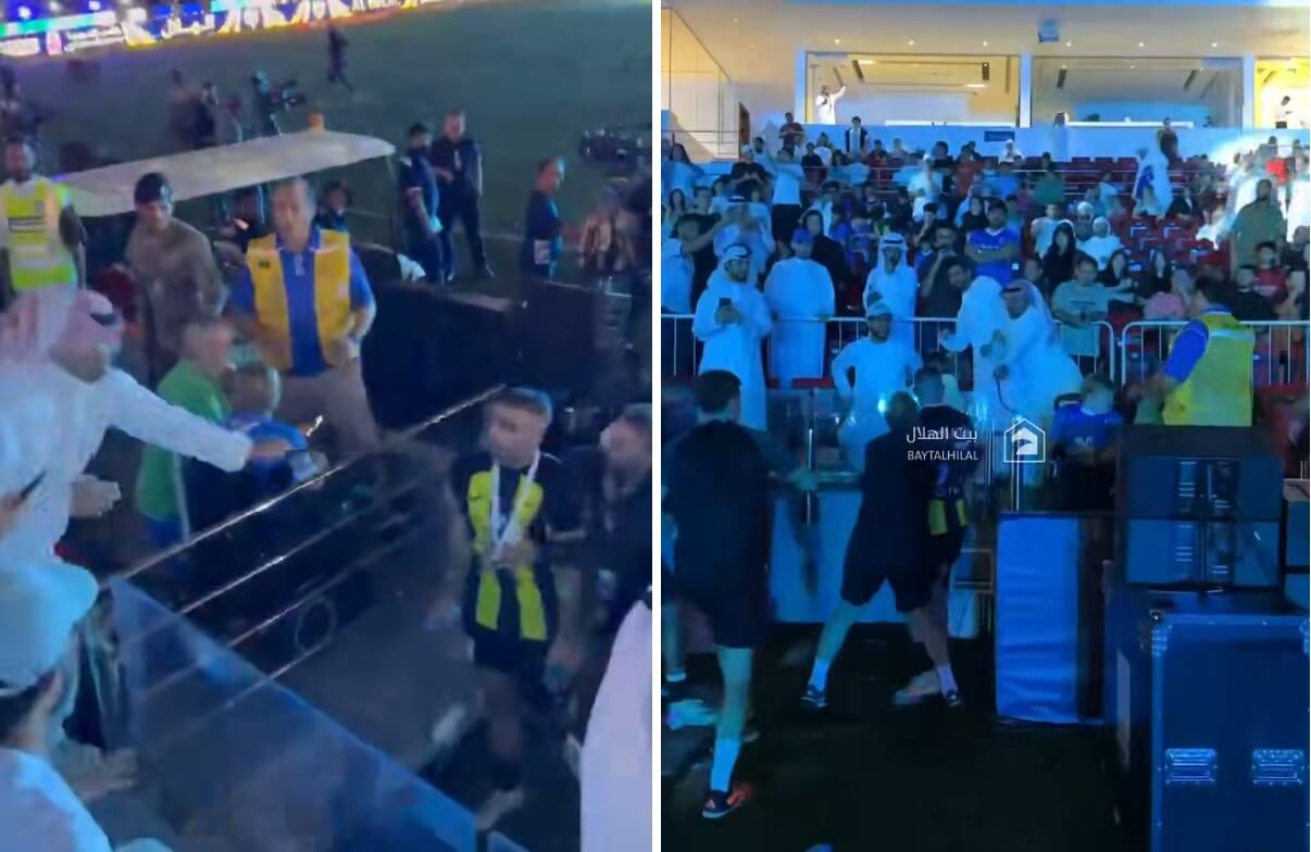 Skandal po meczu o Superpucharu Arabii Saudyjskiej. Piłkarz zaatakowany przez kibica z trybun [WIDEO] Obraz wpisu