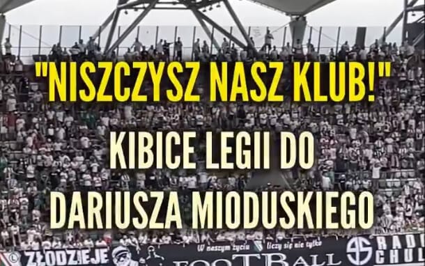 Kibice Legii nie wytrzymali. Oberwało się Mioduskiemu. „Niszczysz nasz klub” [WIDEO] Obraz wpisu