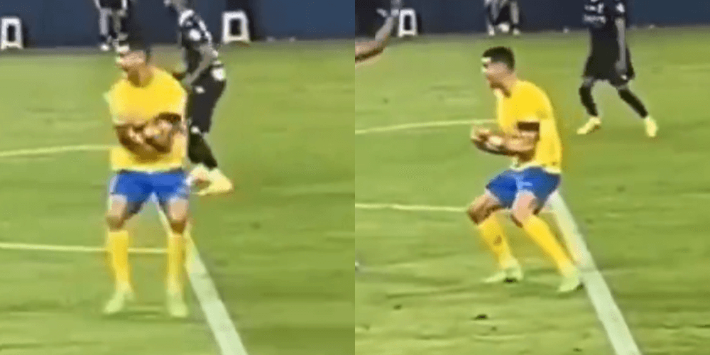 Kuriozalne zachowanie Cristiano Ronaldo. Internauci naśmiewają się z Portugalczyka [WIDEO] Obraz wpisu