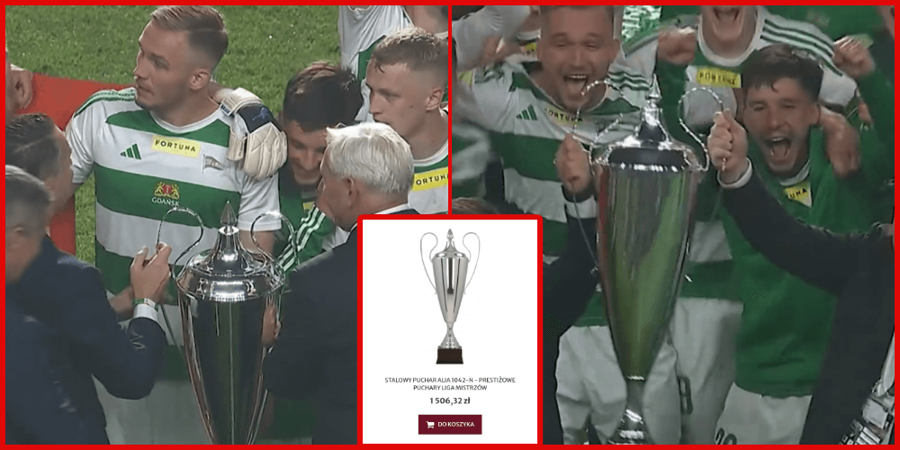 Puchar ze sklepu dla Lechii za wygranie 1. ligi. Internauci oburzeni postawą organizatorów Obraz wpisu