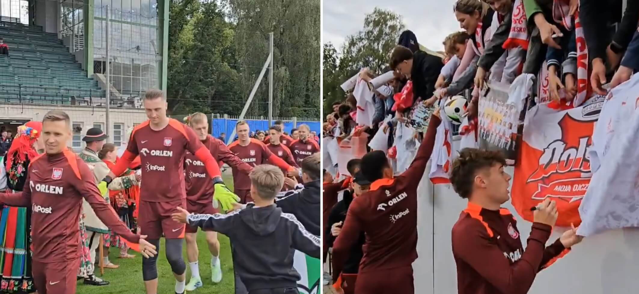 Huczne przywitanie polskich piłkarzy. Na treningu zjawiły się tysiące kibiców [WIDEO] Obraz wpisu