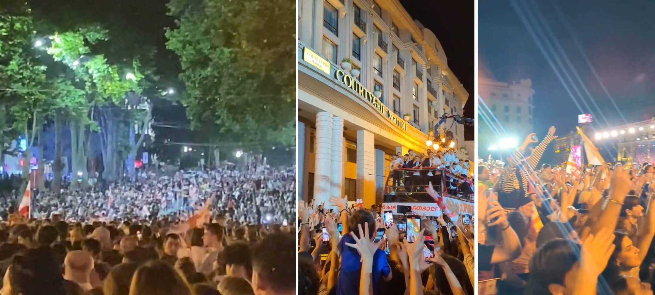 Święto w Gruzji! Tak przywitano piłkarzy po powrocie z EURO [WIDEO] Obraz wpisu