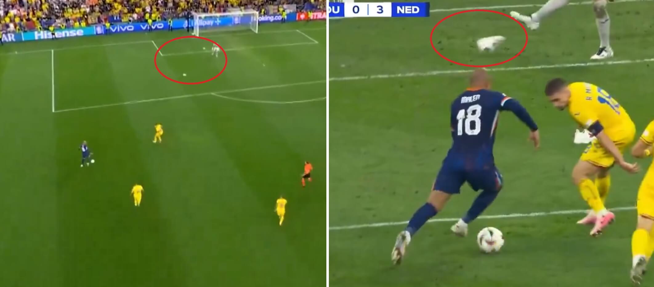 Buty przyczyniły się do utraty bramki? Przedziwna sytuacja podczas meczu EURO [WIDEO] Obraz wpisu