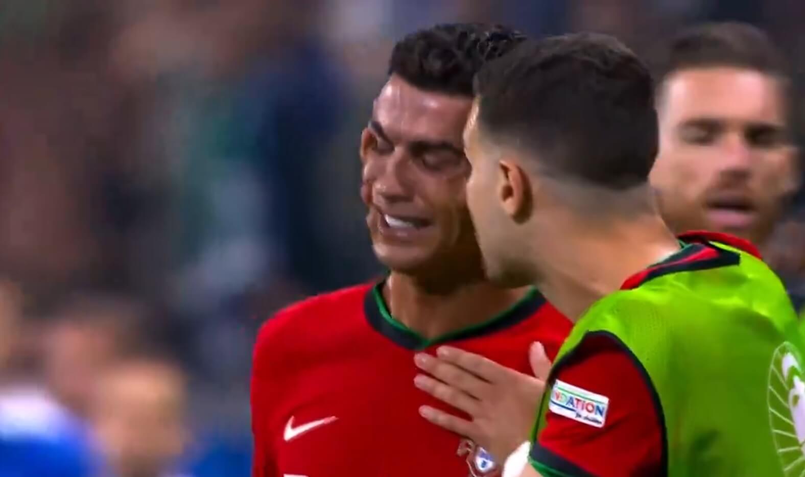 Zapłakany Cristiano Ronaldo. Portugalczyk opłakiwał niewykorzystany rzut karny w dogrywce [WIDEO] Obraz wpisu
