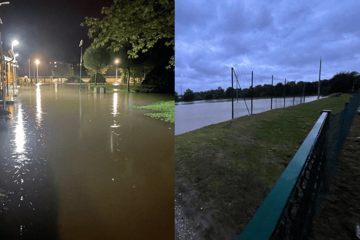 Trudna sytuacja w Kłodzku. Woda zalała stadion lokalnej drużyny Obraz wpisu
