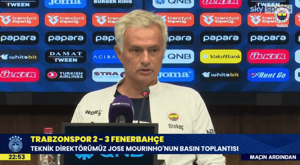Jose Mourinho wybuchł po meczu z Trabzonsporem. Krytykuje sędziego i… swoich pracodawców [WIDEO] Obraz wpisu