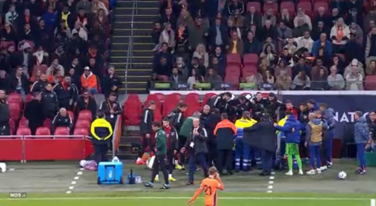 Dramat w meczu Holandia-Węgry. Na ławce rezerwowych potrzebna była pomoc [WIDEO] Obraz wpisu