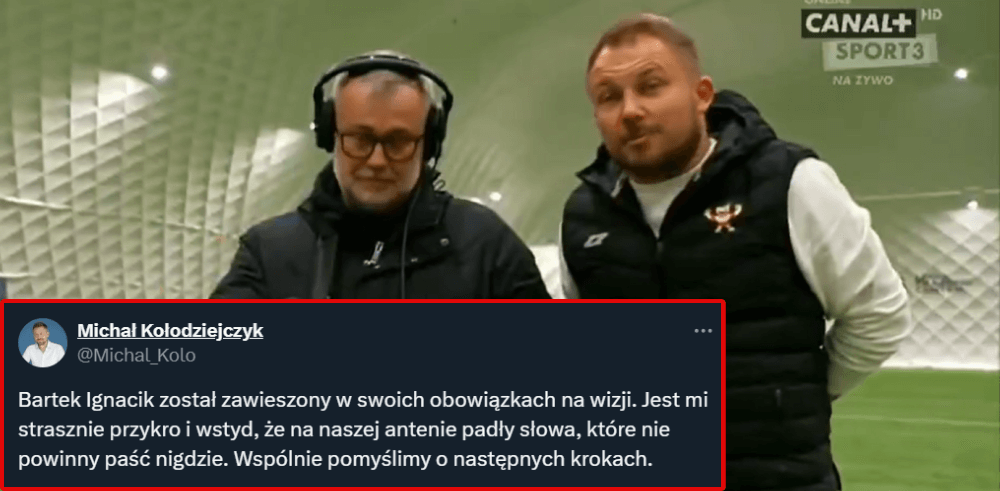 Ignacik zawieszony za żart z kablem. Jest oficjalny komentarz dyrektora Canal+ Sport Obraz wpisu