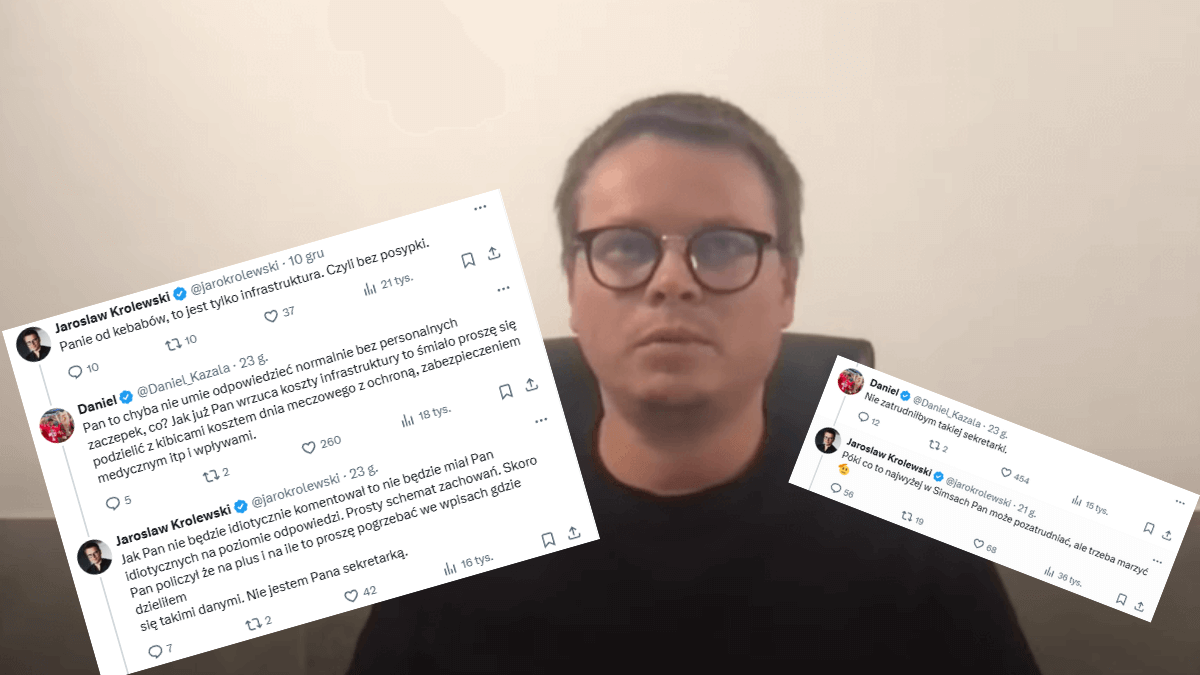 Królewski wdał się w sprzeczkę z kibicem Wisły. „Panie od kebabów…” Obraz wpisu