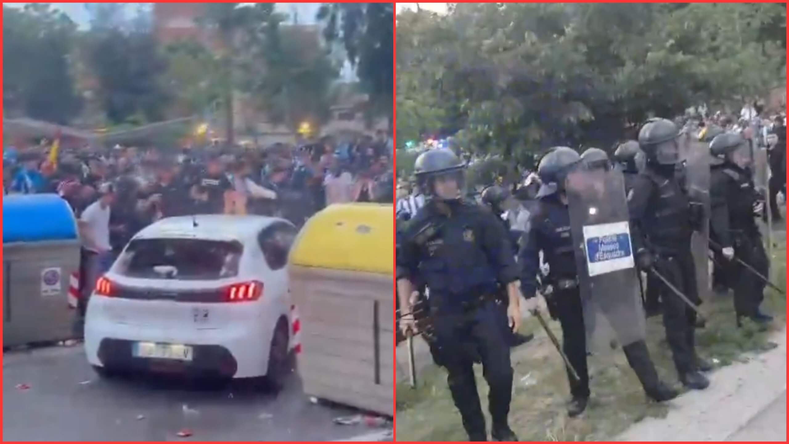 Chwile grozy przed derbami Barcelony. Samochód wjechał w tłum kibiców [WIDEO] Obraz wpisu