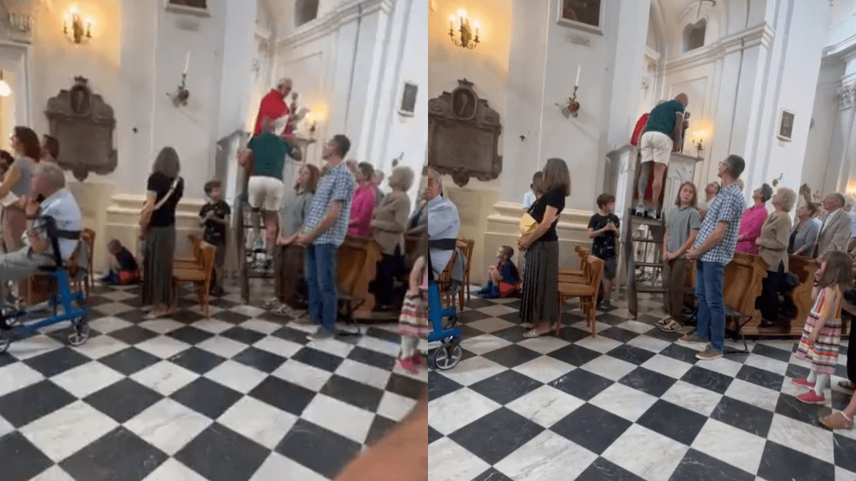 Artur Szpilka przerwał mszę. Przekazał księdzu swoją intencję [WIDEO] Obraz wpisu