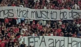 Kolejny transparent izraelskich kibiców. Zaatakowali UEFĘ Obraz wpisu