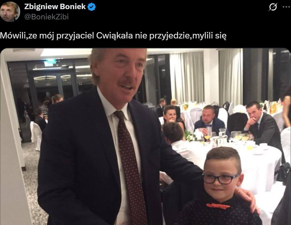 Zbigniew Boniek ujawnił kulisy słynnego tweeta. „Jak go zobaczyłem, mówię: Ćwiąkała, młody Ćwiąkała” Obraz wpisu
