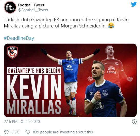 Deadline Day: Gaziantep przy prezentacji transferu pomylił zawodnika Zdjęcie główne wpisu