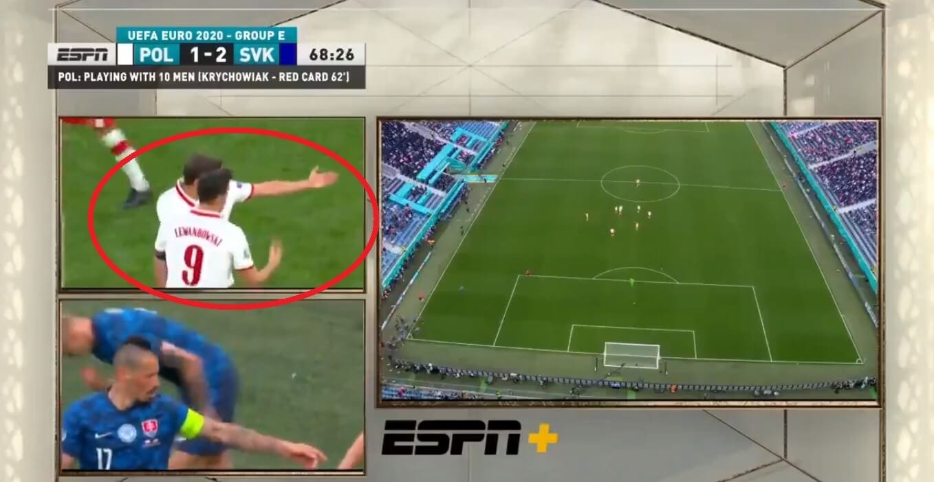 Kamery zarejestrowały reakcję Lewandowskiego na stratę bramki [WIDEO] Zdjęcie główne wpisu