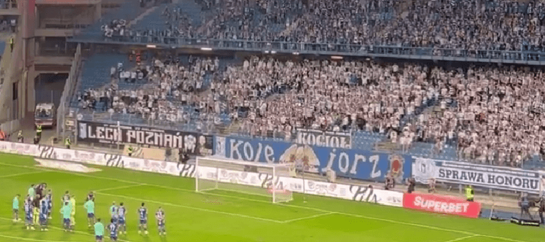 Kibice Lecha nie odwrócili się od drużyny, mimo wysokiej porażki. Tak zareagowali po meczu z Genkiem [WIDEO] Zdjęcie główne wpisu